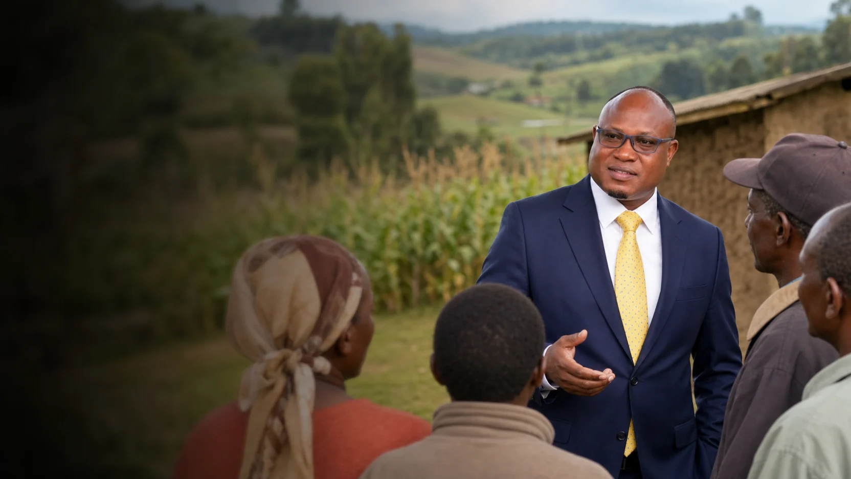 Hon. Patrick Kiptoo listening to Moiben residents